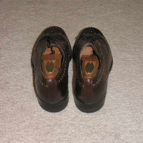 Eaton Vintage Brown Leather Medallion Wingtips 8D main image 9